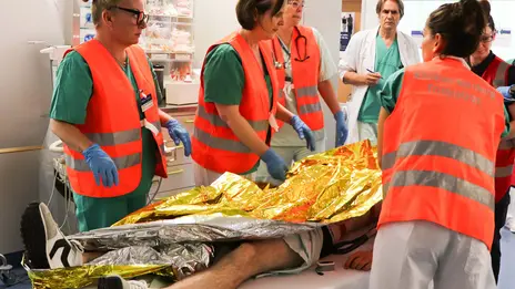 Großübung an der Pflegeschule